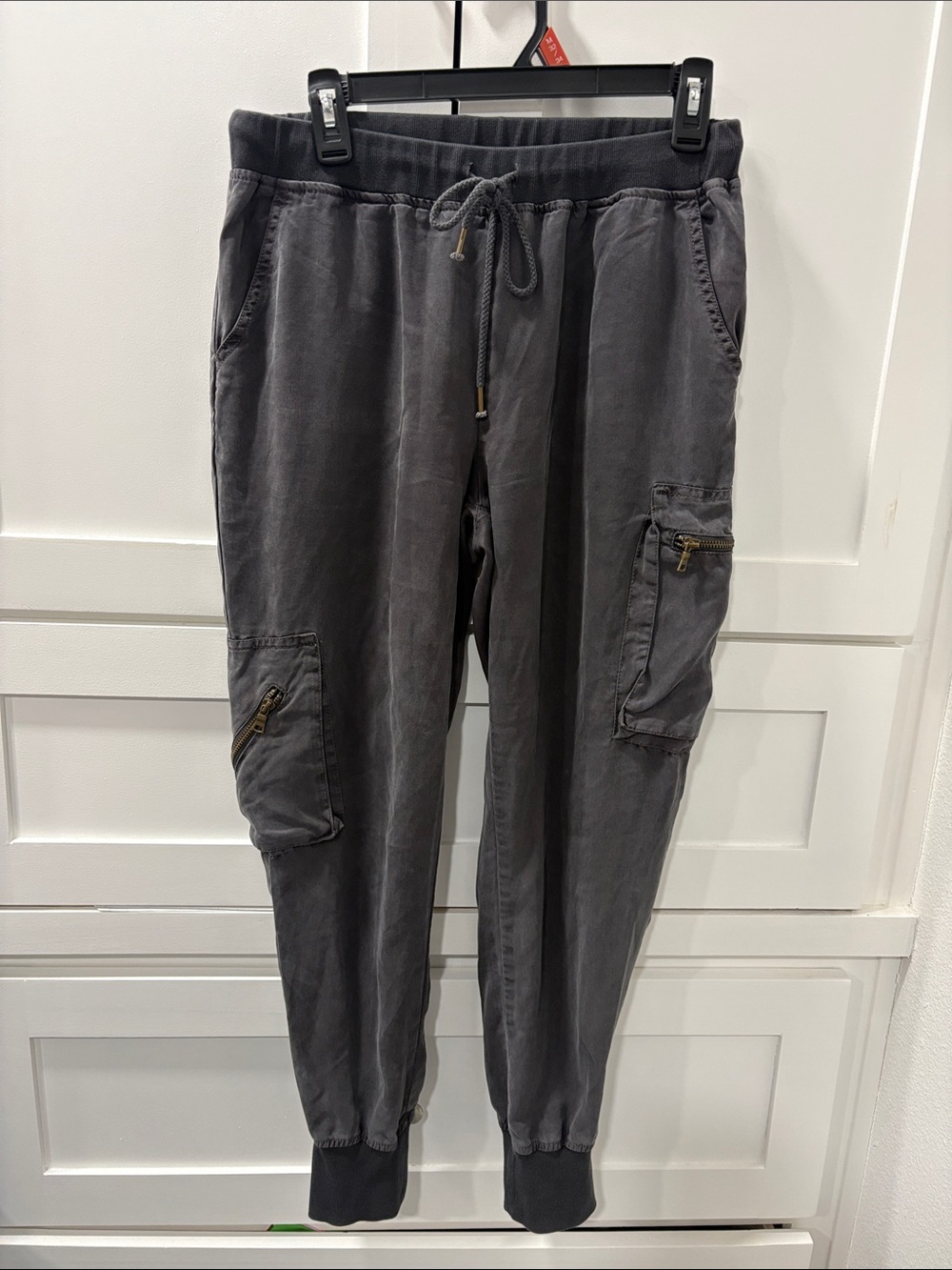 Young Fabulous & Broke Washed Charcoal Cargo Jogger Pants